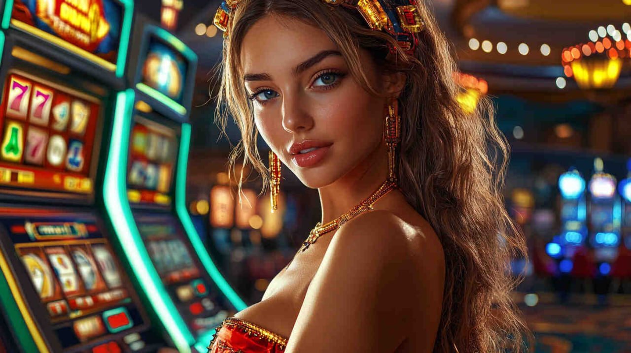 Seorang pengguna sedang memutar slot gacor digital dengan tampilan menarik dan kontrol penuh